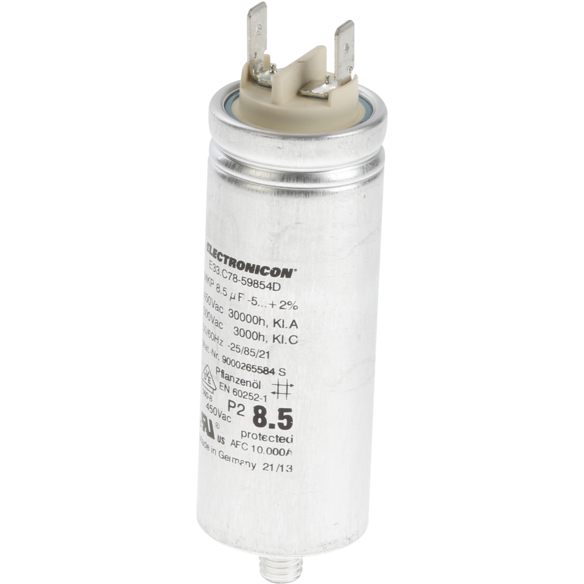 Original Trockner-Motorkondensator 8, 5 μF für Bosch 00610150 – Produktbild