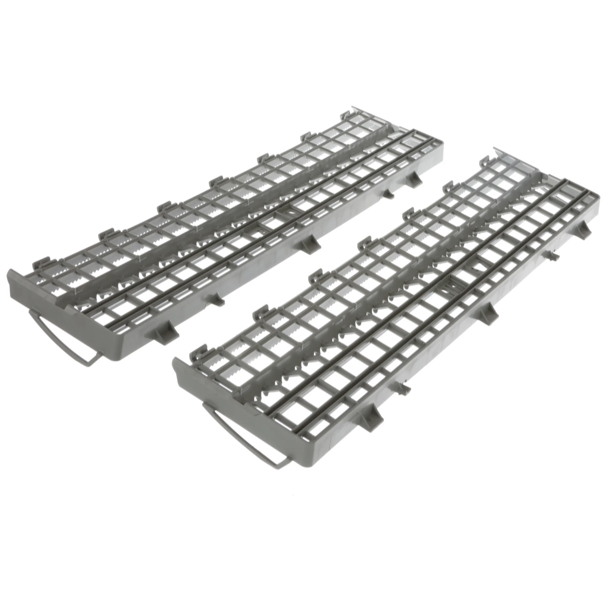 Original Einsatz Klappen links und rechts fürBesteckschublade Vario 2 hellgrau für Bosch / Gaggenau / Neff / Siemens 00708548 – Produktbild